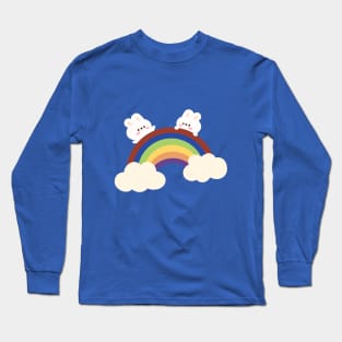 Happy pride month rainbow and rabbits Long Sleeve T-Shirt